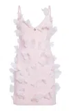Coperni Scuba Butterfly Slip Dress In Light Pink