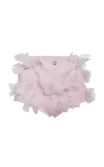 Coperni Scuba Butterfuly Shorts In Light Pink