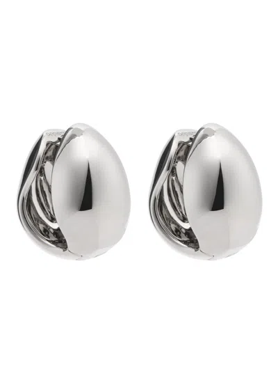 Coperni Sculpted Earrings In Silver