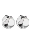 Coperni Sculpted Resin Earrings In Silver