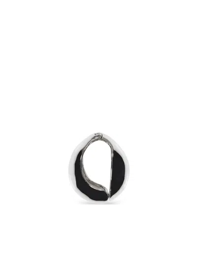 Coperni Sculptural Earrings In Silver