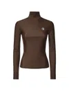Coperni Second Skin Turtleneck In Brown