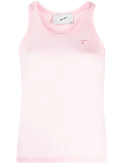 Coperni Semi-sheer Racerback Top In Rosa