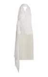 Coperni Sequin Crochet Halterneck Midi Dress In White