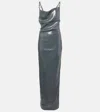 Coperni Women Ruched Sequin-embellished Gown In Silver