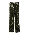 Coperni Sequinned Flared Trousers In Green