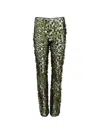 Coperni Sequins Flared Trouser Green In Green