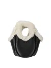 Coperni Black Shearling Mini Bucket Swipe Bag In Black