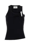 Coperni Women Black Cotton Tank Top In Black