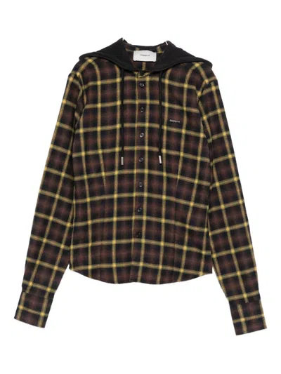 COPERNI COPERNI COTTON CHECK SHIRT WITH HOOD