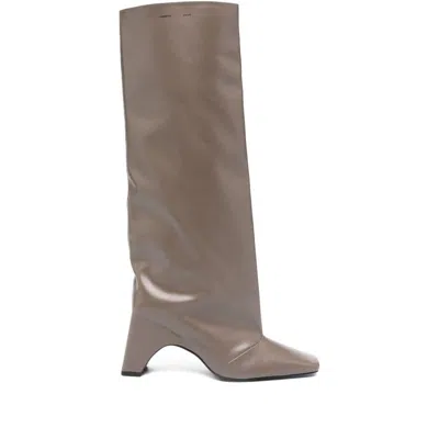 Coperni Leather Shoes In Neutral