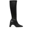 Coperni Black Bridge Stretch Tall Boots In Black