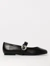 Coperni Black Ballerinas With Metallic Logo And Strap In Schwarz
