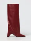 Coperni Bordeaux Leather Bridge Boots In Red