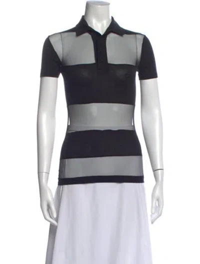Pre-owned Coperni Short Sleeve Polo In Black