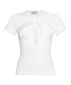 Coperni Cut-out Design Black T-shirt With Modern Silhouette In White