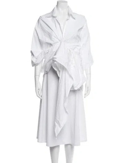 Pre-owned Coperni Short Sleeve Top In White