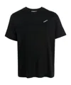 Coperni Black Crewneck T-shirt With Print On The Front In Cotton Man