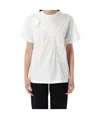 Coperni Floral Embellished Round Neck T-shirt In White
