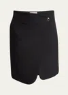 Coperni Short Wraparound Skirt In Black