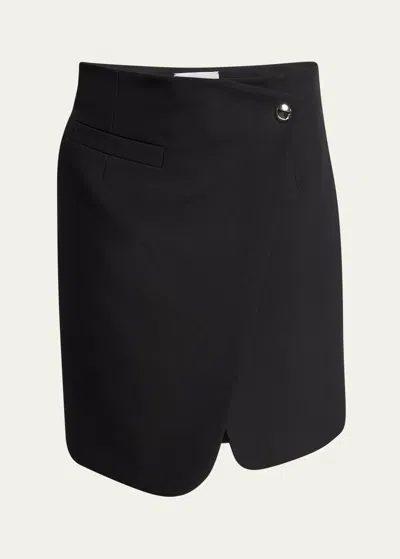Coperni Short Wraparound Skirt In Black