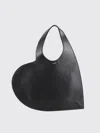 Coperni Heart-shaped Black Bag With Adjustable Shoulder Strap In Black