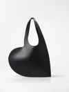 Coperni Heart-shaped Black Bag With Adjustable Shoulder Strap In Black