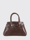 Coperni Mini Data Leather Top Handle Bag In Brown