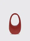 Coperni Swipe Oval-frame Zip Shoulder Bag In Red