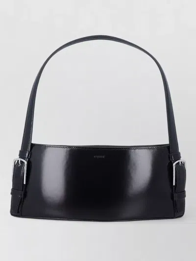 Coperni Shoulder Bag Ergonomic Design Buckle Detail In Black