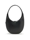 Coperni Soft Swipe Zip Shoulder Bag In Black