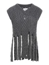 Coperni Dark Grey Wool Blend Sleeveless Sweater In Grey