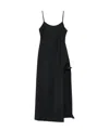 Coperni Side-split Strap Midi Dress In Black