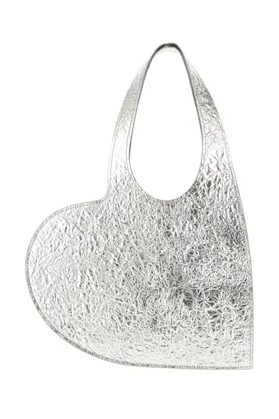 Coperni Silver Leather Heart Shoulder Bag