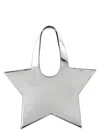 Coperni Star Metallic Mini Handbag With Embossed Logo Lettering On The Front And Mirrored Effect In Leather  In Silver