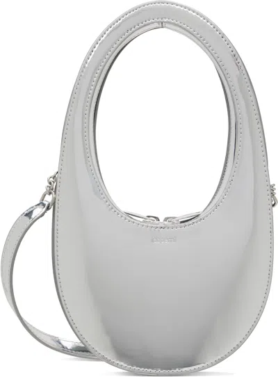 Coperni Silver Mirrored Crossbody Mini Swipe Bag