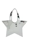 Coperni Mini Star-shaped Tote Bag With Mirror-effect Finish In Silver