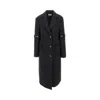Coperni Single-breasted Coat With Belted Sleeves In Black