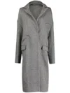 Coperni Single-breasted Herringbone Coat In Black