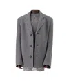 Coperni Single-breasted Long-sleeve Coat In Gray