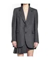 Coperni Single-breasted Long Sleeve Suit Jacket In Gray