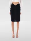 Coperni Triangle-hardware Midi Skirt In 黑色