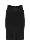 Coperni Women Black Stretch Nylon Triangle Skirt In Black