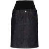Coperni Blue Hybrid Denim Midi Skirt In Blue