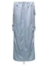 Coperni Woman Maxi Skirt Sky Blue Size 12 Viscose In Blue