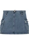 Coperni Blue Open Hip Denim Shorts In Blue