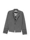 Coperni Sleeveless Buttoned Blazer In Gray