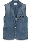 Coperni Sleeveless Denim Jacket In Blue