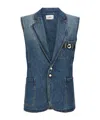 Coperni Sleeveless Denim Jacket In Blue