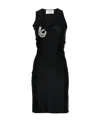 Coperni Emoji Embellished Jersey Minidress In Black